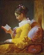Jean-Honore Fragonard A Young Girl Reading oil painting artist